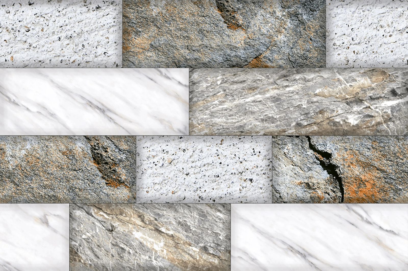 200x300mm Grey Striped Block Ceramic Tile