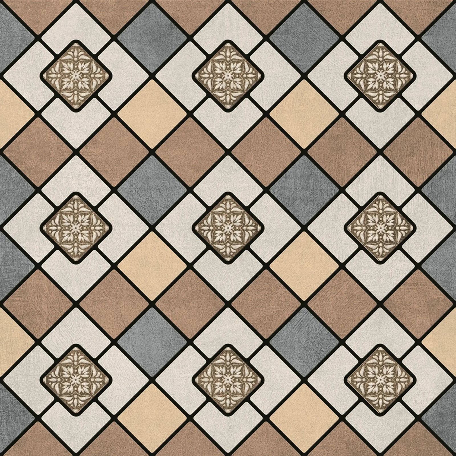 300x300mm Beige Diamond Lattice Ceramic Tile