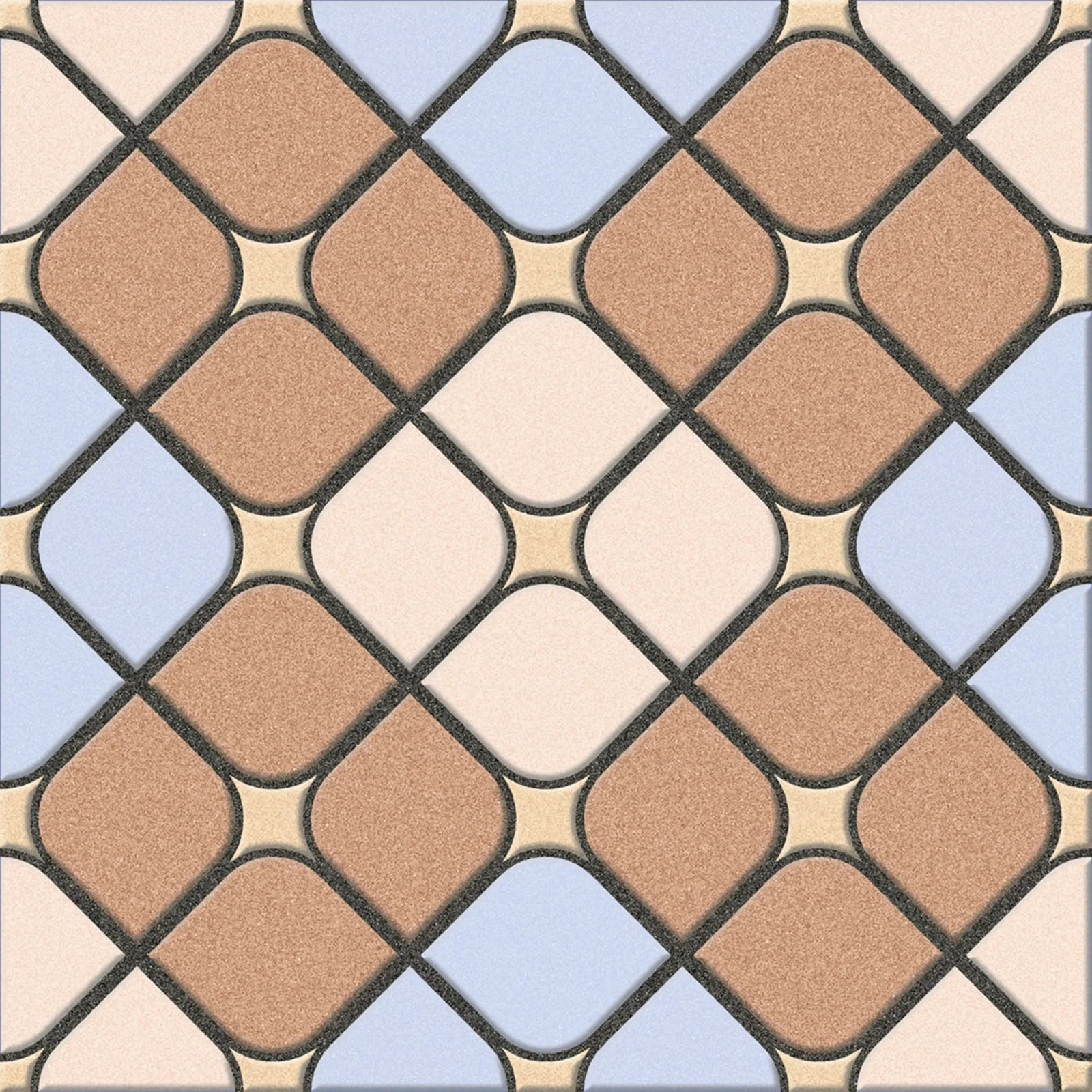 300x300mm Beige Interlock Geometric Ceramic Tile