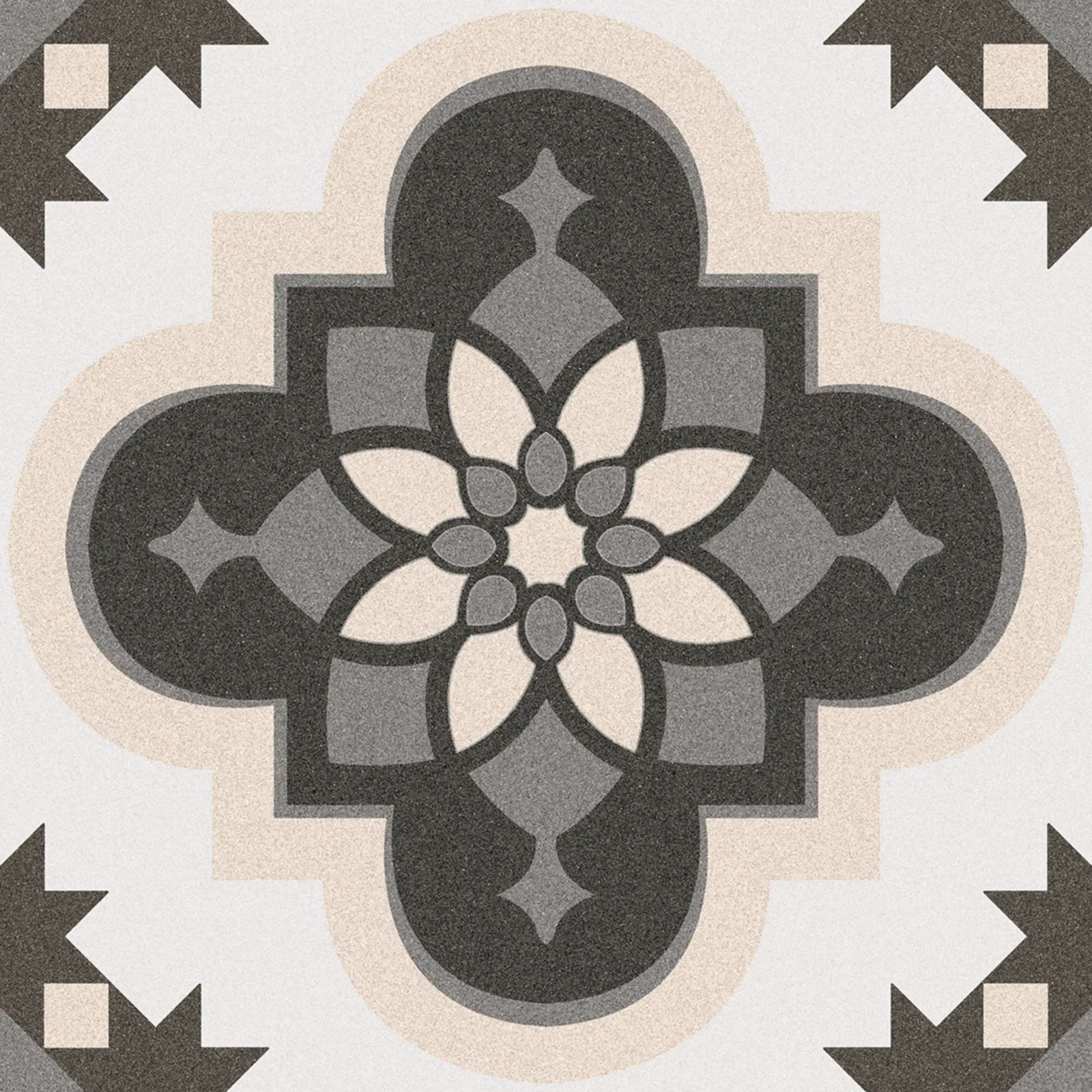 300x300mm Grey Floral Geometric Ceramic Tile