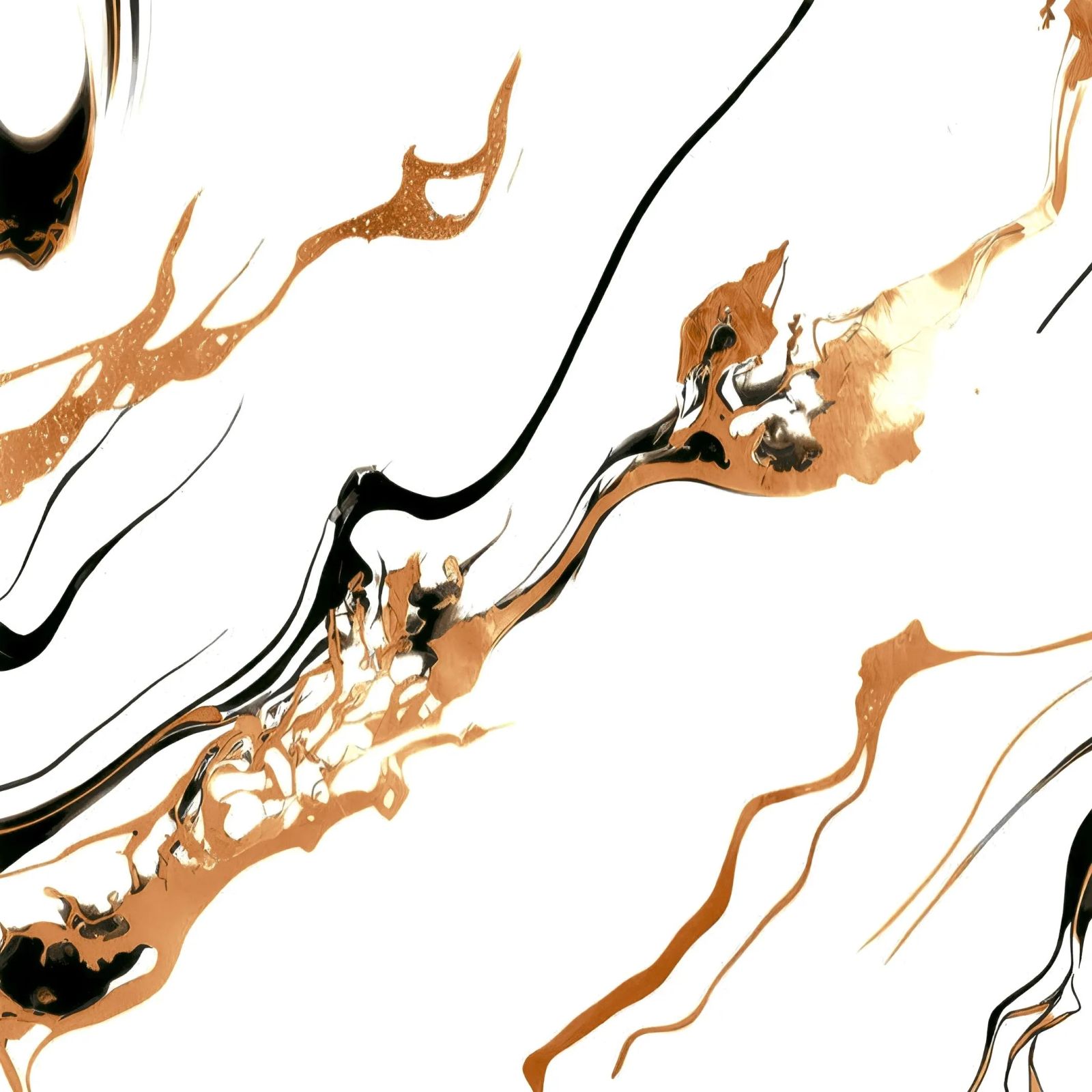 400×400mm Abstract Fusion Black & Golden Vein Ceramic Tile