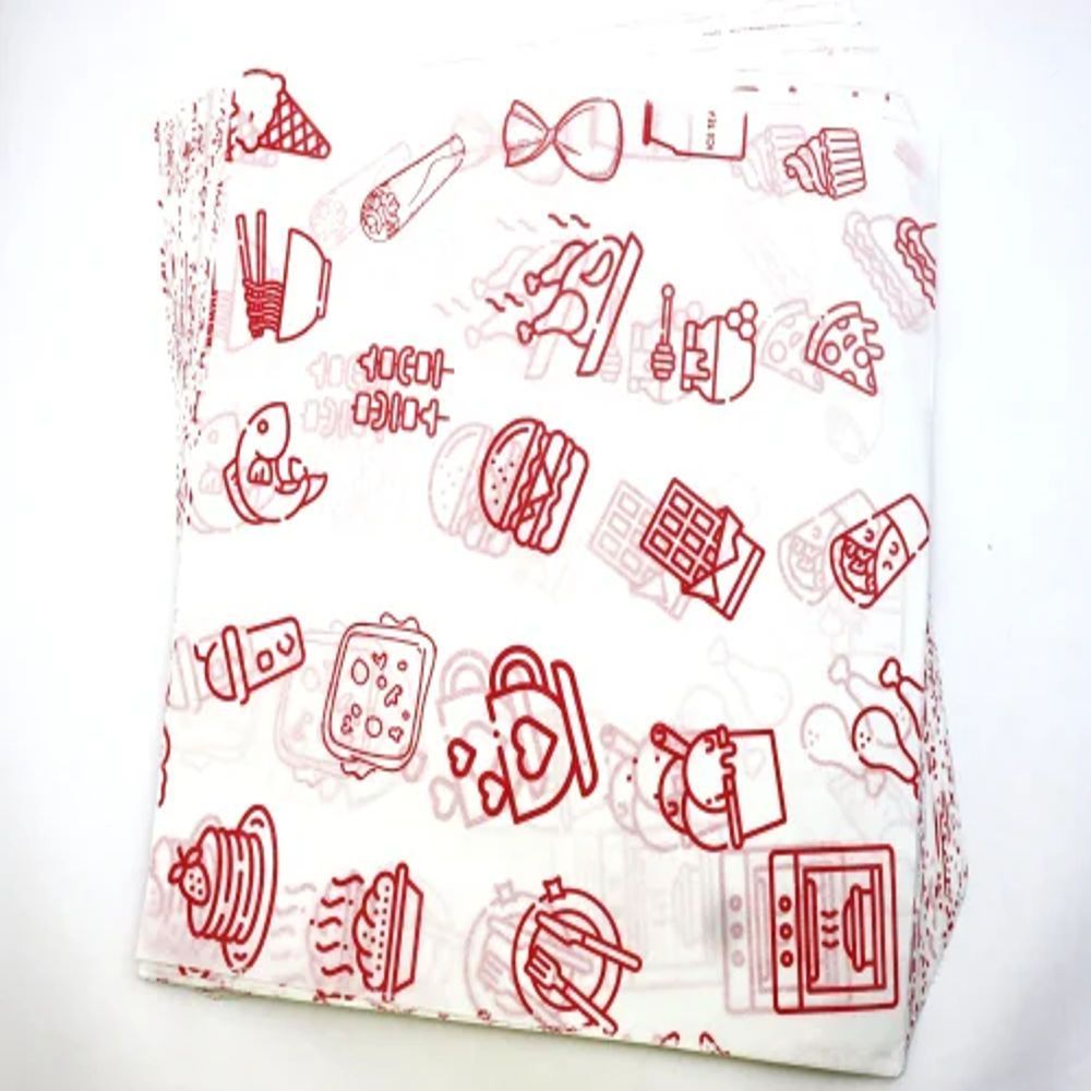 60GSM Non Veg Food Grade Red Ink Printed One Side Coated Paper