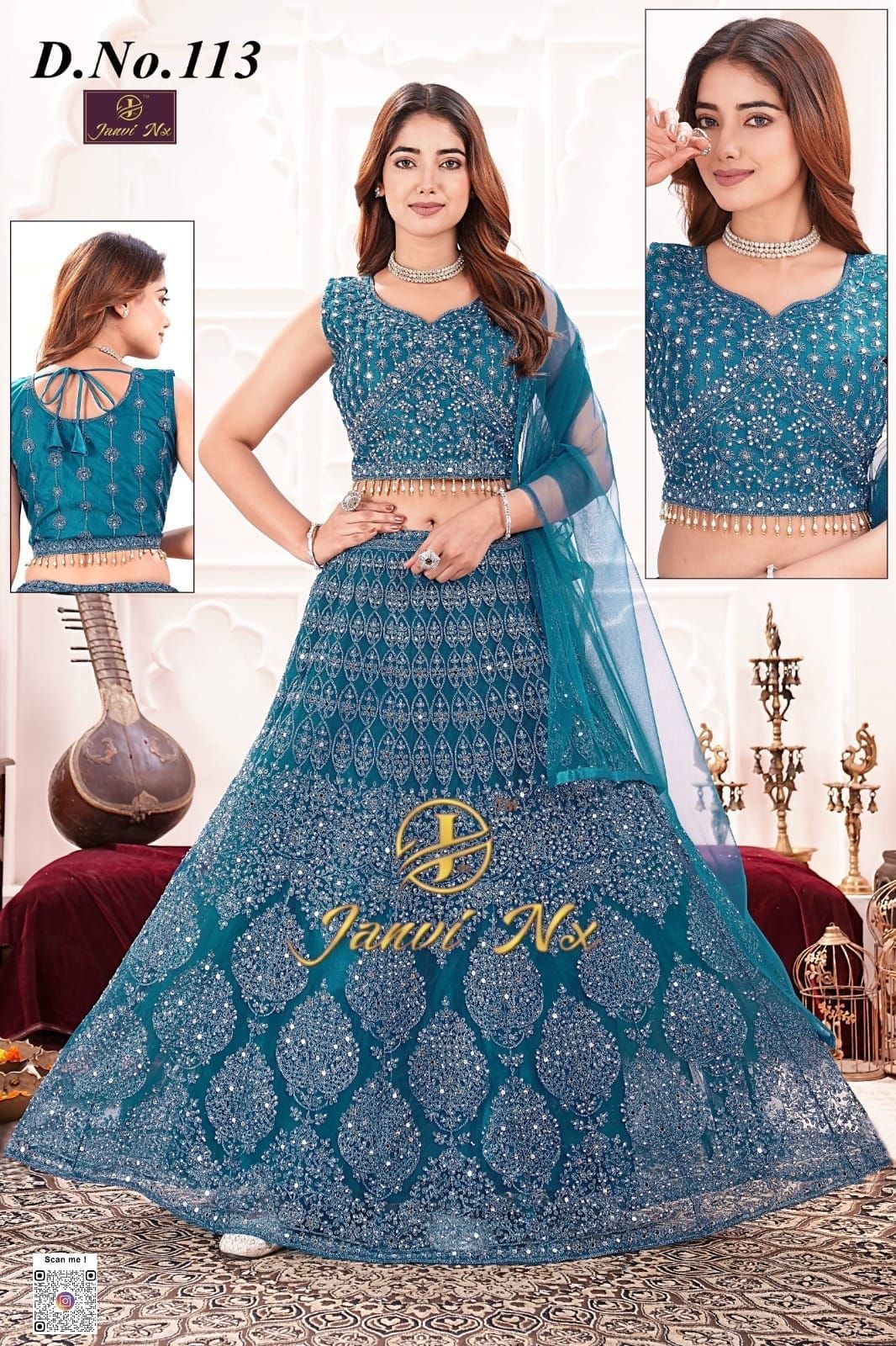 Elegant Handwork Gorgette Net Party Wear Lehenga