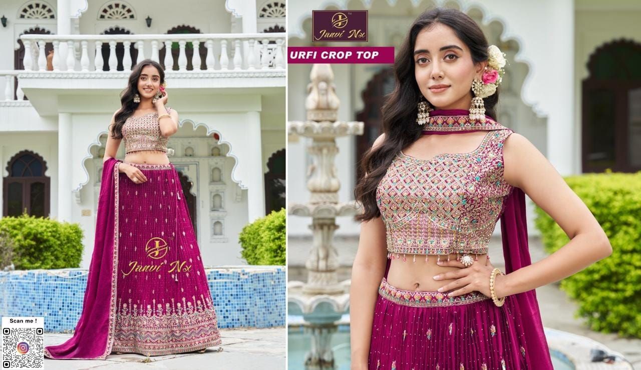 Premium Bridal Georgette Embroidered Lehanga Choli Set