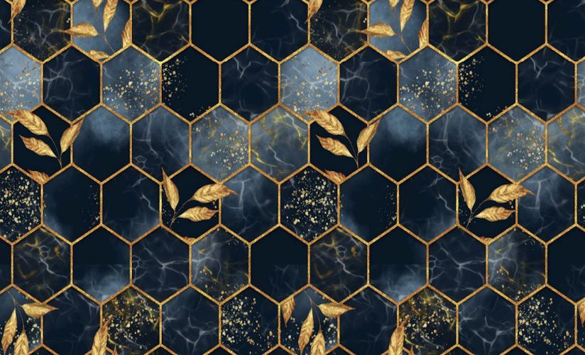 SD-1512 Blue Digital UV PVC Marble Sheet