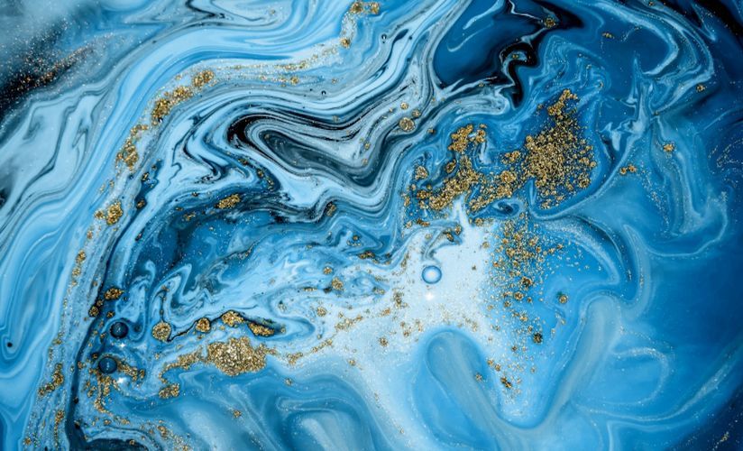 SD-1518 Ocean Blue Digital UV PVC Marble Sheet