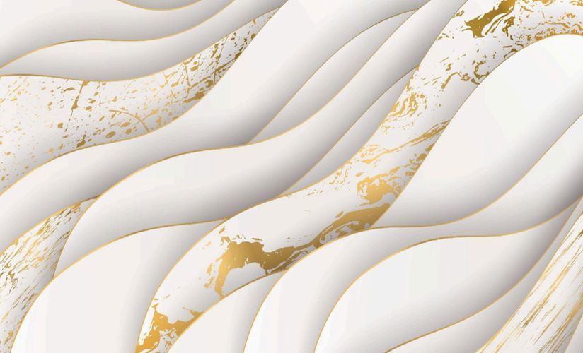 SD-1523 Digital Golden and White UV PVC Marble Sheet