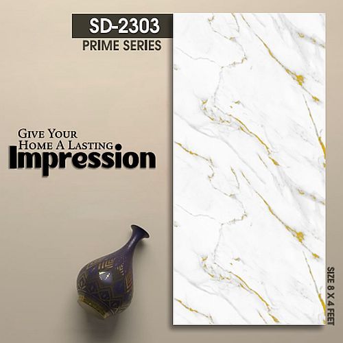 SD-2303 Prime Series White UV PVC Marble Sheet