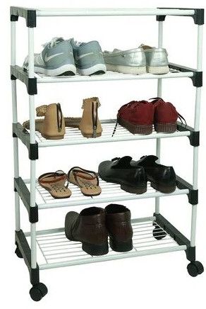 4 Layer Mild Steel Powder Coated Shoe Rack
