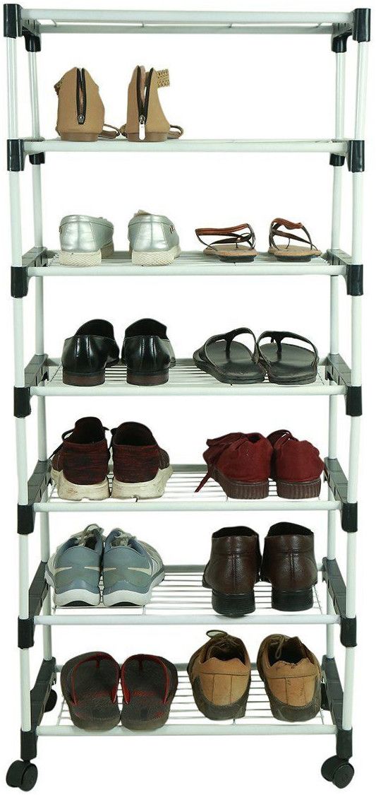 6 Layer Mild Steel Powder Coated Shoe Rack with Cover