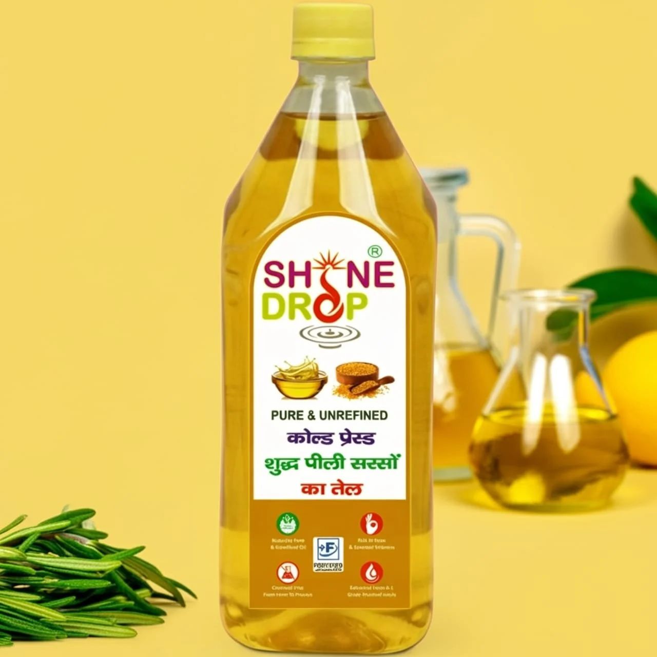 Shine Drop Cold Pressed Yellow Mustard Oil