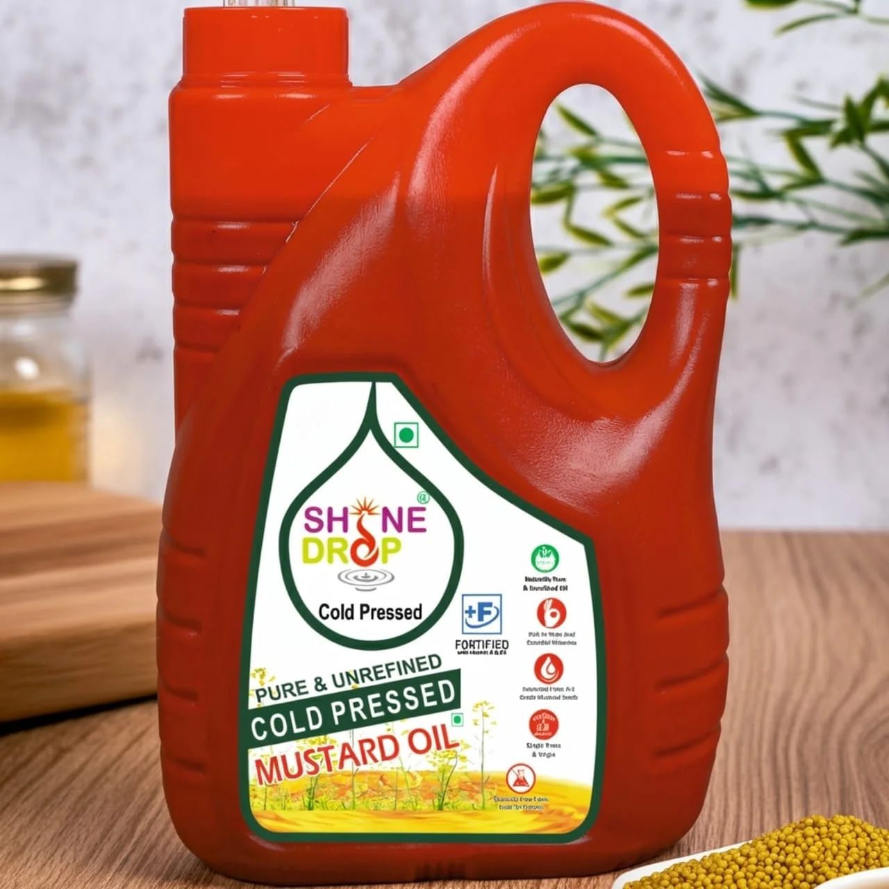 2L Shine Drop Cold Pressed Yellow Mustard Oil
