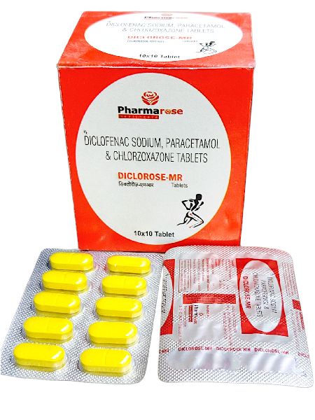 Pharmarose Healthcare Diclorose MR Tablet, Color : Yellow