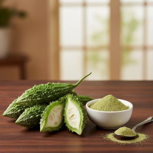 Green Spray Dried Bitter Gourd Powder for Food Medicine