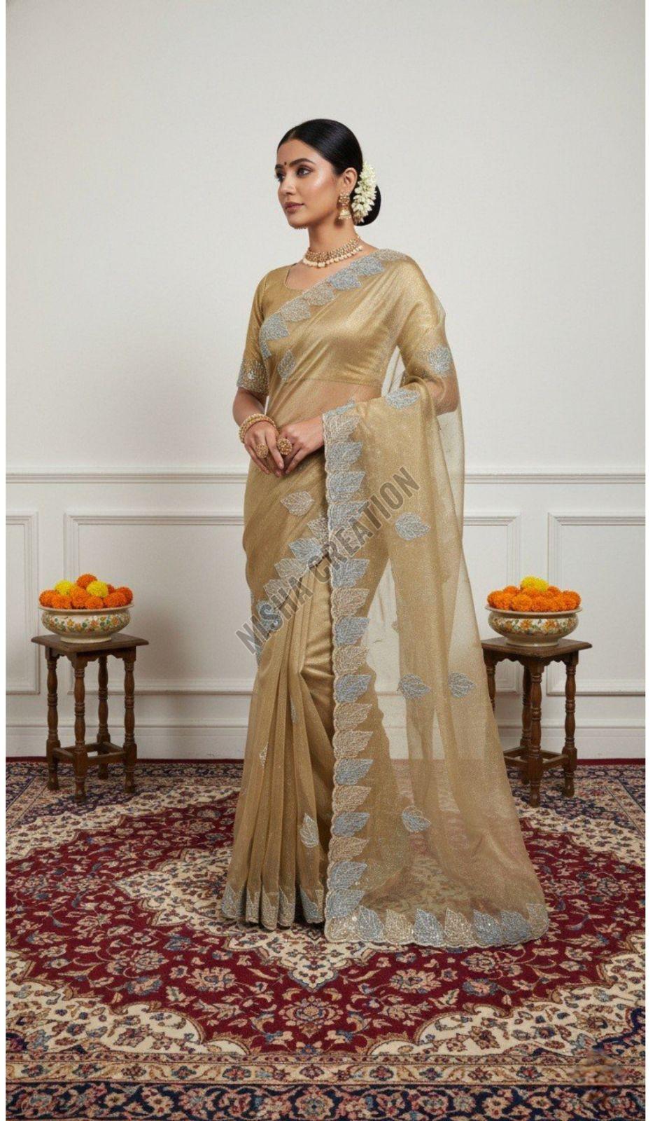 Designer Embroidery Silk Sarees