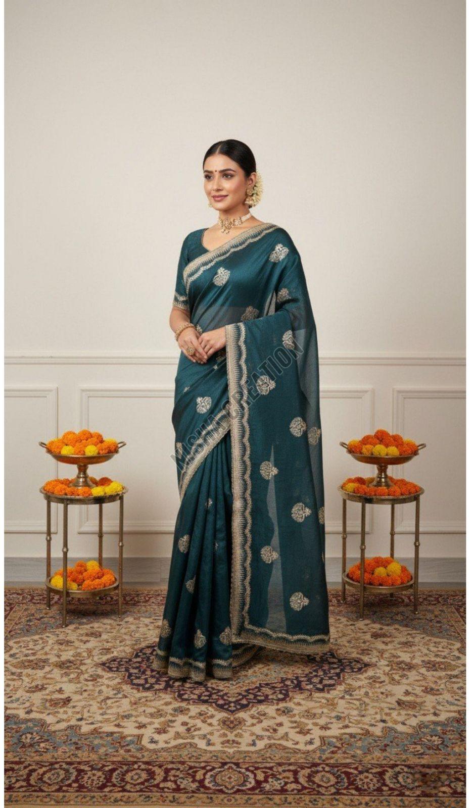 Classic Embroidery Silk Sarees