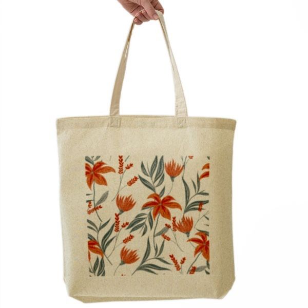 Printed Canvas Shoulder Bag