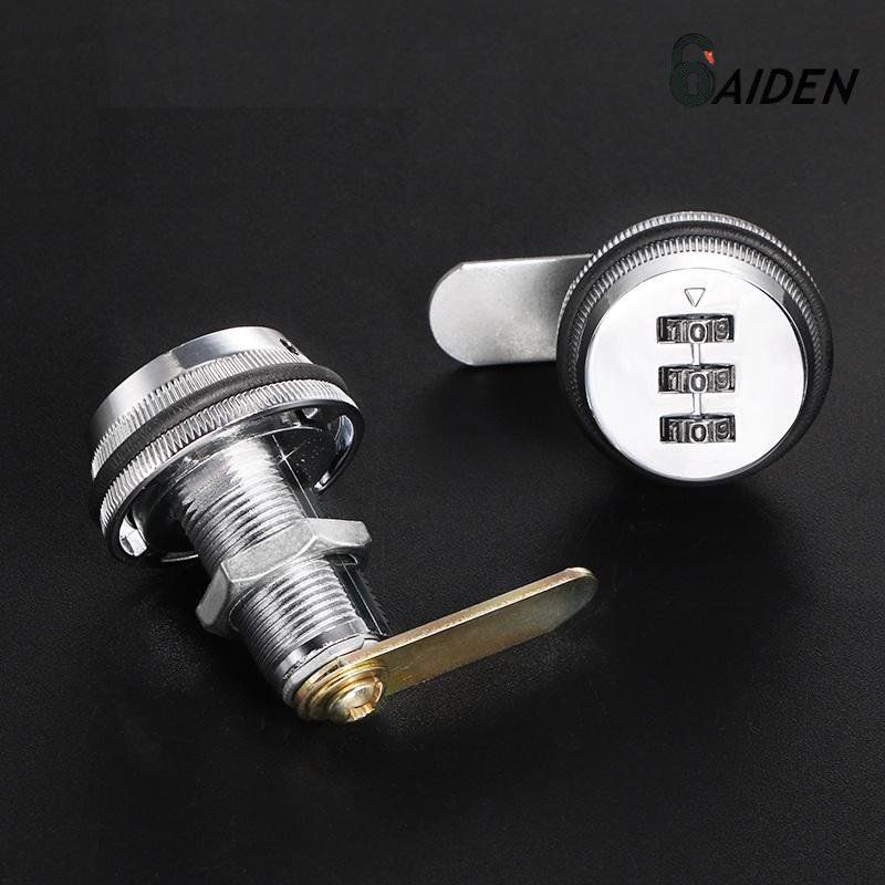 Aiden 3 Dial CAM Lock Chrome Keyless Panel Lock