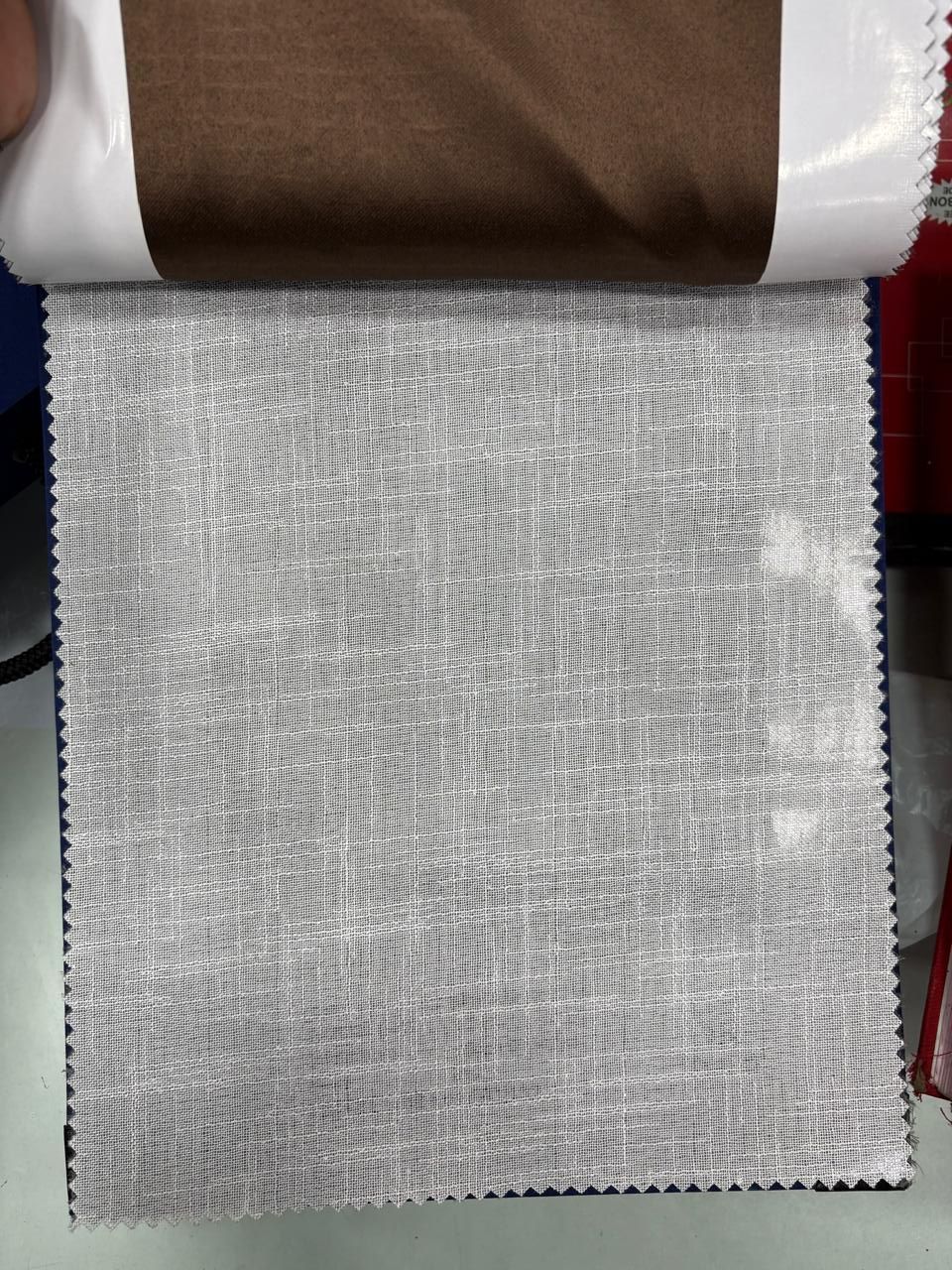 Grey Blackout Emboss Curtain Fabric