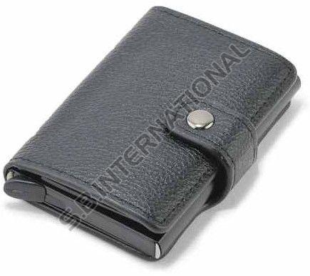Black Card Holder Leather Wallet