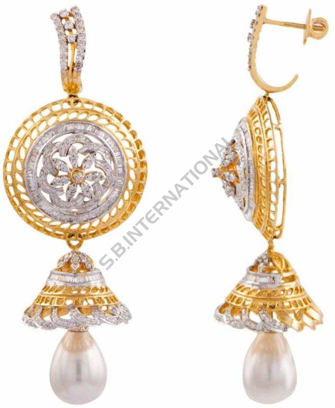 Classic Gold Diamond Huggie Earrings