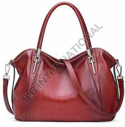 Maroon Office Use Leather Handbag
