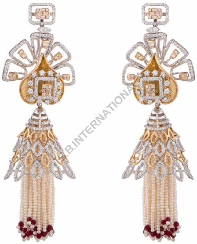 Premium Gold Diamond Pendant Set