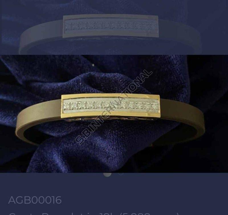 Serenique Gold Diamond Men Bracelet