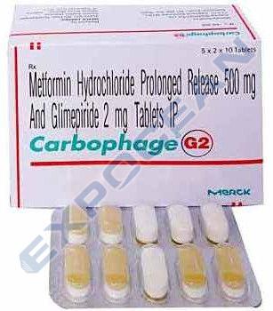 Carbophage G2 Glimepiride2mg Metformin 500mg Tablet