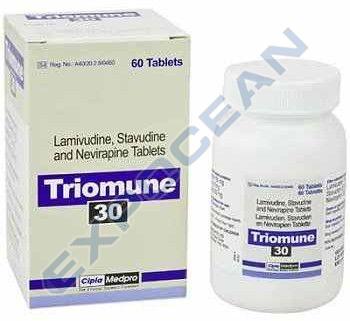Triomune Stavudine Lamivudine Nevirapine Tablet