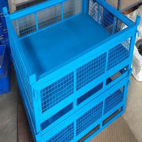 Finish Paint Coating Mild Steel Wire Mesh Cage Pallet