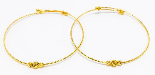 22KT New Design Gold Baby Kada