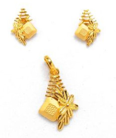 22KT New Design Gold Paper Casting PRO Max Pendant Set Plain
