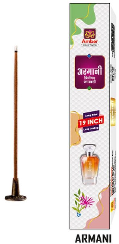 19 Inch Amber Armani Premium Incense Sticks