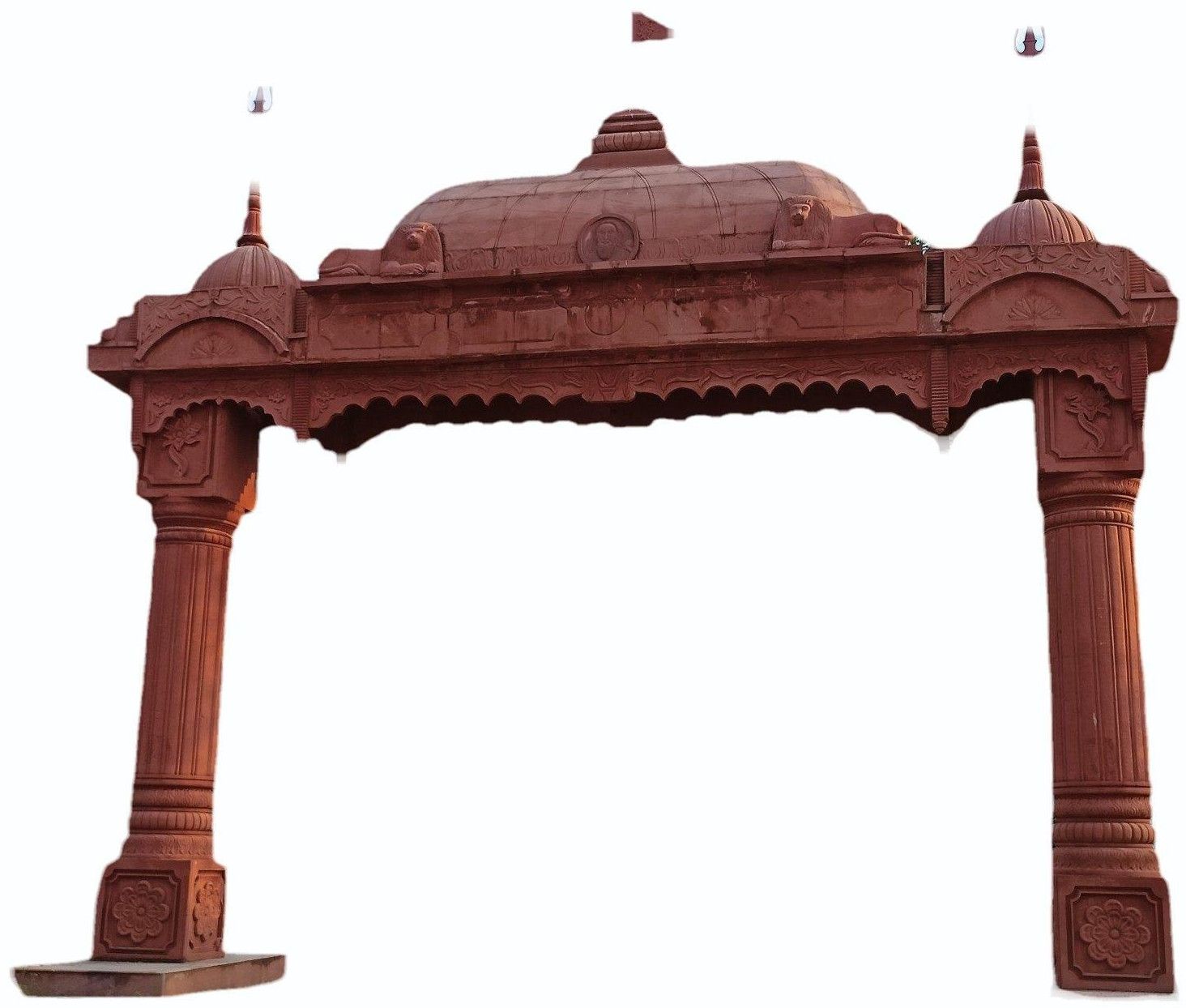 Dome Crown Pillared Sandstone Gate