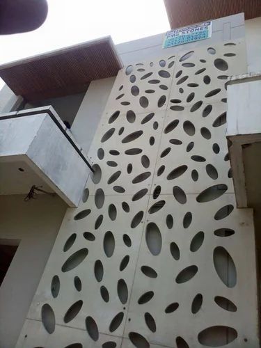 Hand Carved Geometric Stone Jali