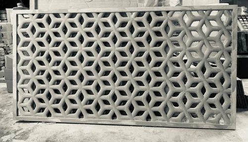 Hexagonal Grid Pattern Stone Jali