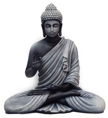 Meditative Buddha Blessing Pose Marble Statue