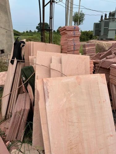 Rough Cut Buff Tone Pink Sandstone Slabs