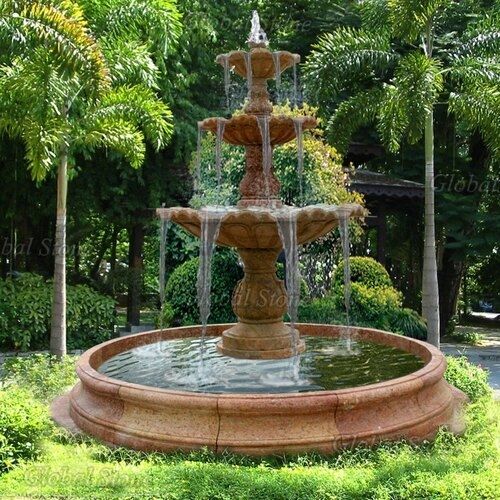 Three Tier Tropical Garden Fountain