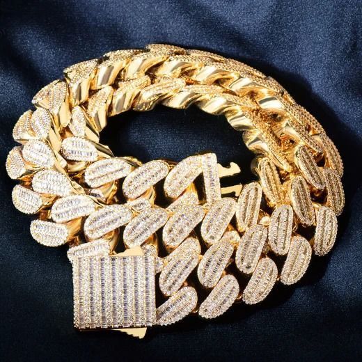 Men Necklace Diamond Cuban Gold Chain
