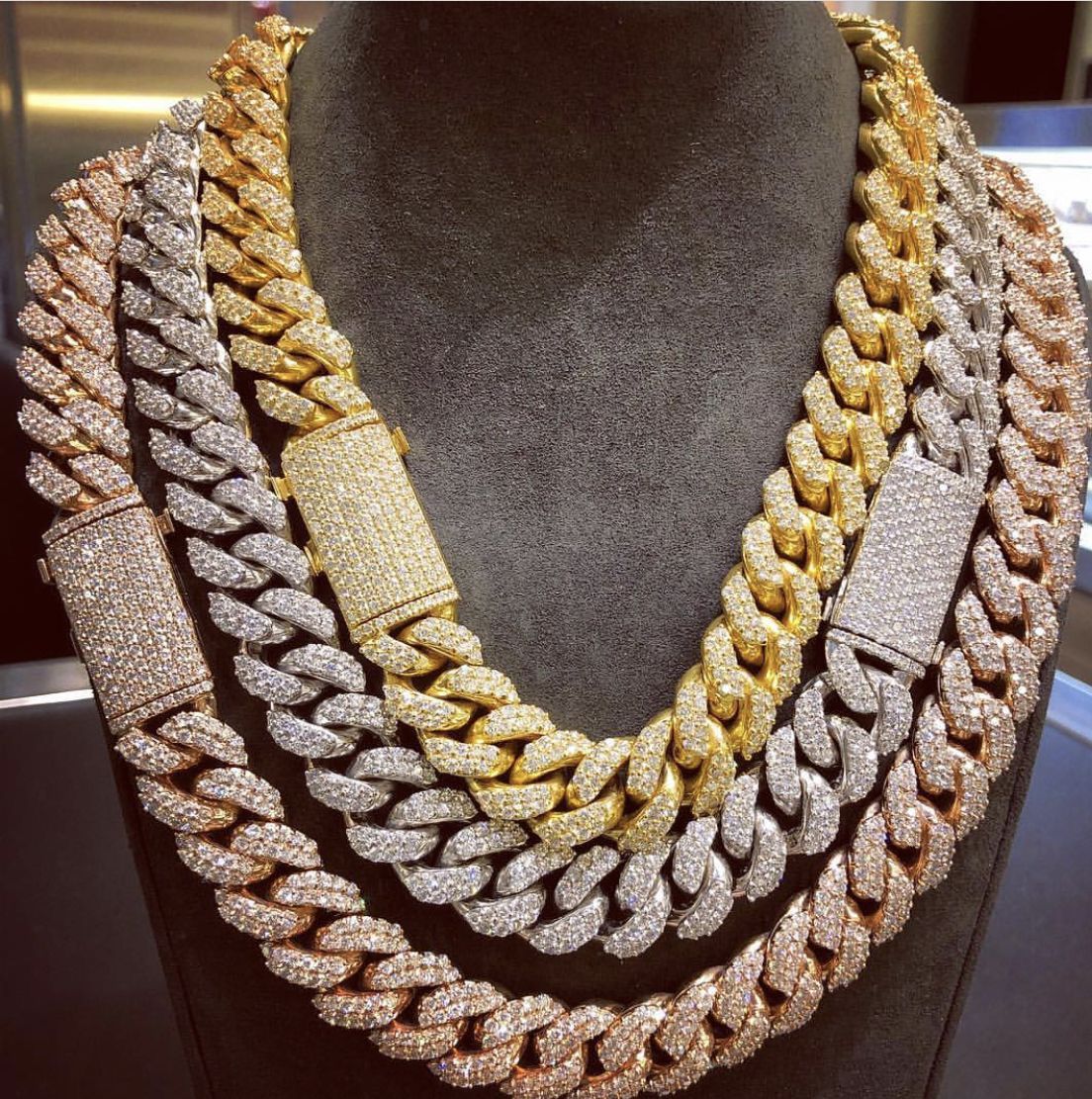 Moissanite Diamond Cuban Chain