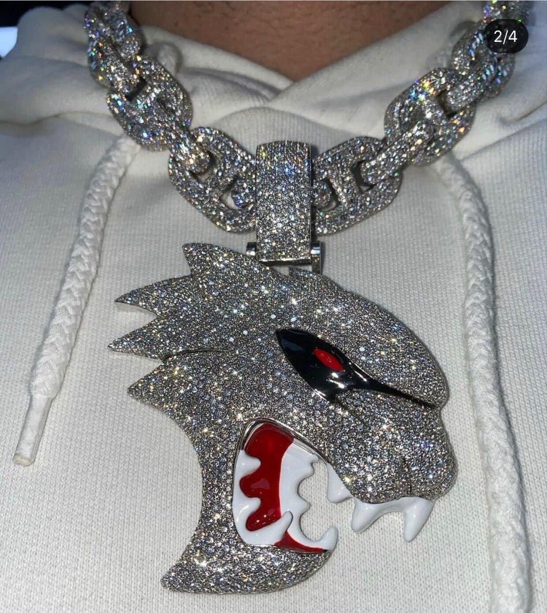 Sterling Silver Hip Hop Iced Pendant