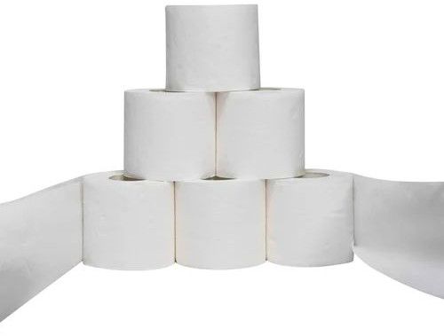 Semi Virgin Toilet Paper Roll, Color : White Standard for Bathroom