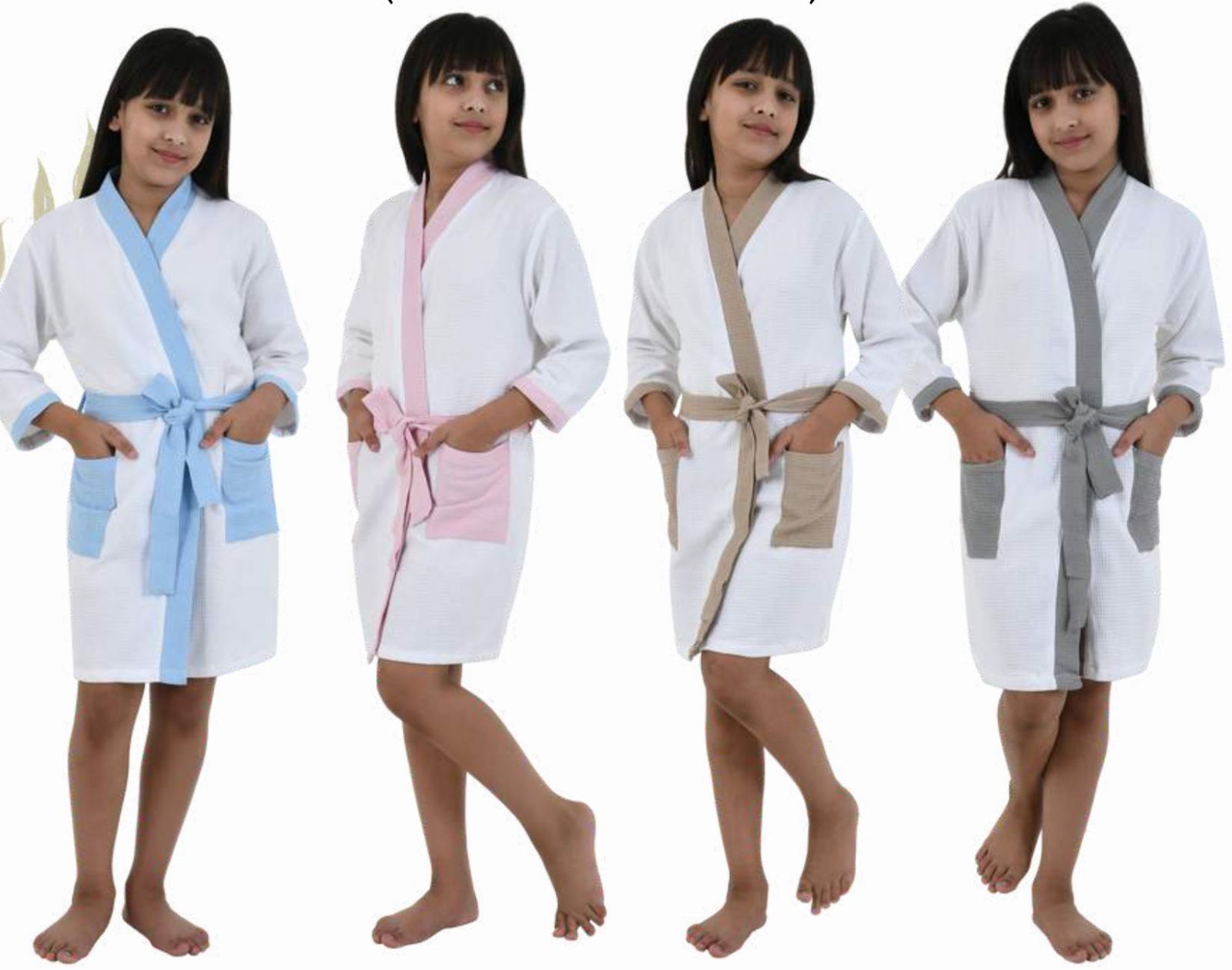 7 to 10 Year Girls Waffle Fusion Bathrobe