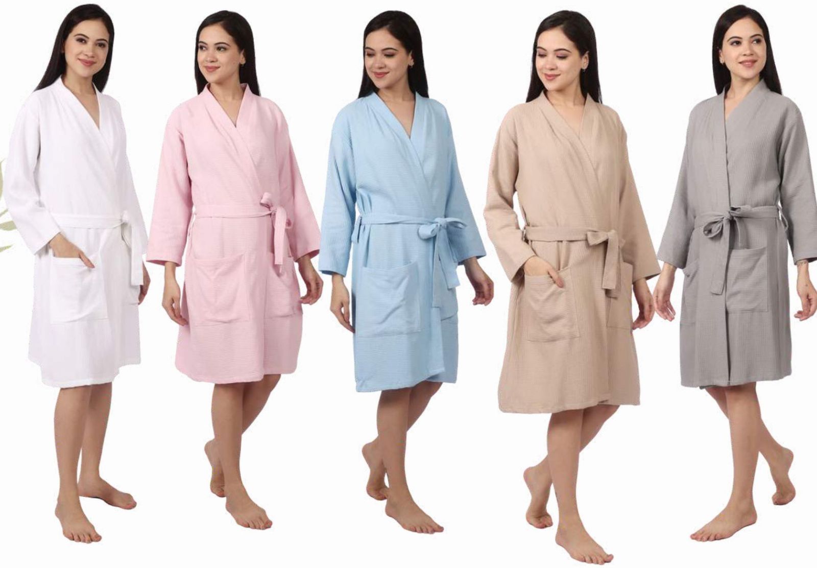 Ladies Waffle Bathrobe
