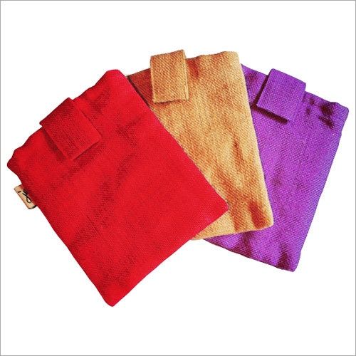 Multicolor Jute Velcro Closure Utility Pouch