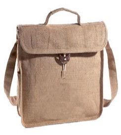 Plain Jute School Shoulder Bag
