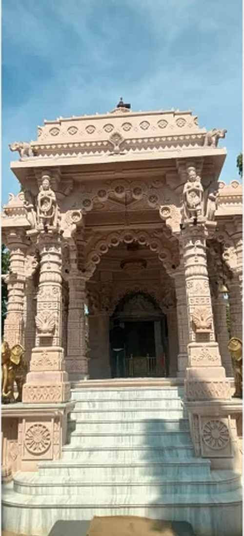 Pink Sandstone Sacred Prayer Mandir