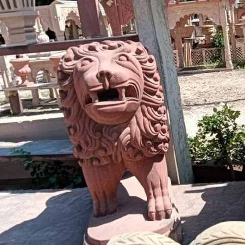 Red Sandstone Tiger Statue